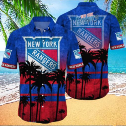 New York Rangers NHL Logo Coconut Tropical Hawaiian Shirt Beach Gift For Fans