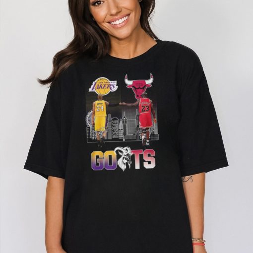 GOATs Los Angeles Lakers Kobe Bryant x Chicago Bulls Michael Jordan Signatures T Shirt