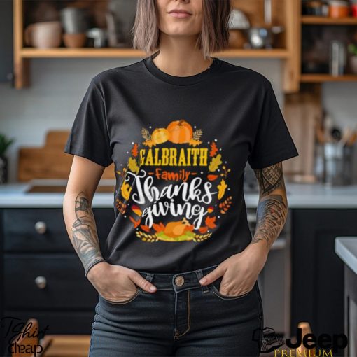 Galbraith Family Thanksgiving Turkey Wheat Pumpkin Halloween T Shirt