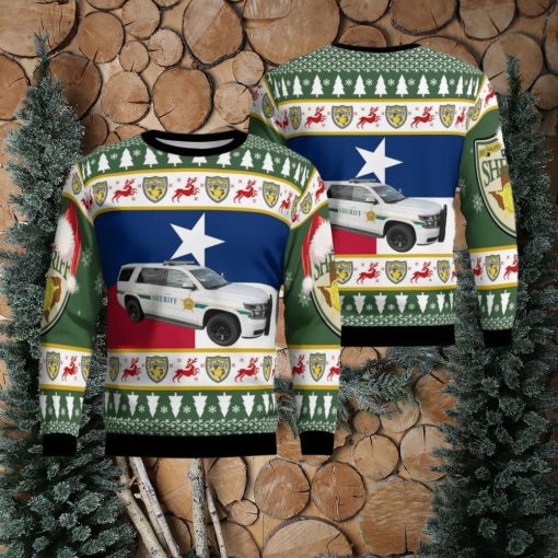 Galveston, Texas, Galveston County Office Car Christmas Ugly Sweater 3D