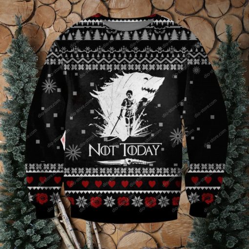 Game Of Thrones – Not Today Ugly Christmas Sweater 3D Gift For Men And Women 3D Gift For Men And Women