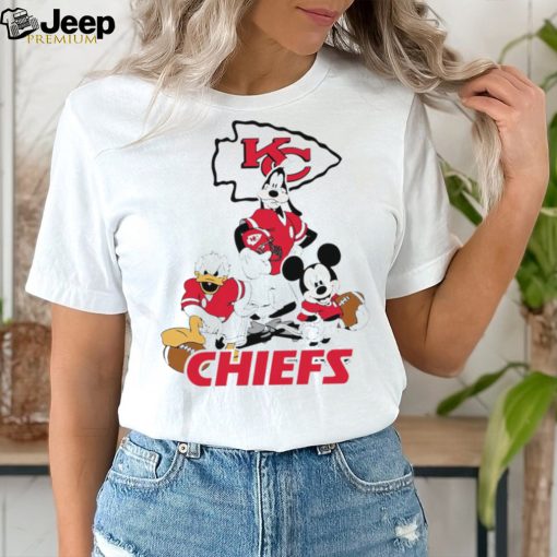 Gangster Mickey Mouse NFL Kansas City Chiefs football players logo shirt