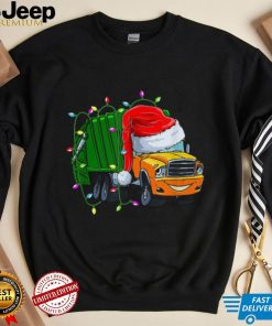 Garbage Truck Lights Christmas Trash Trucks Santa Kids Boys Shirt