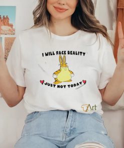 Garfield X Rabbit I will face reality just not today shirt