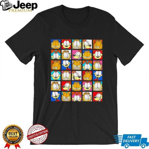 Garfield faces characters funny shirt