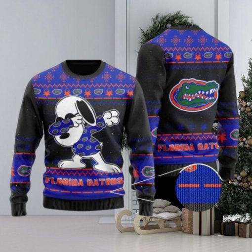 Gators Snoopy Dabbing Knitted Ugly Christmas Sweater