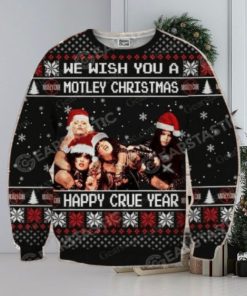 Gearstastic Motley Crue Sweatshirt Motley Crue Christmas Knitting Pattern Fullprint