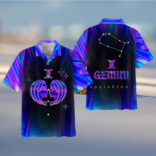 Gemini Zodiac Ultra Holo Star Zodiac Gift Hawaii Shirt