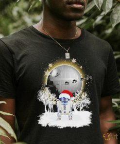 Gemmy Industries Star Wars R2D2 santa merry christmas shirt