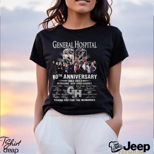 General Hospital 60th Anniversary 1963 – 2023 60 Seasons Over 15000 Episodes Thank You For The Memories T Shirt