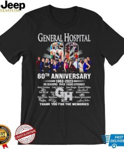 General Hospital 60th anniversary 1963 2023 thank you for the memories shirt