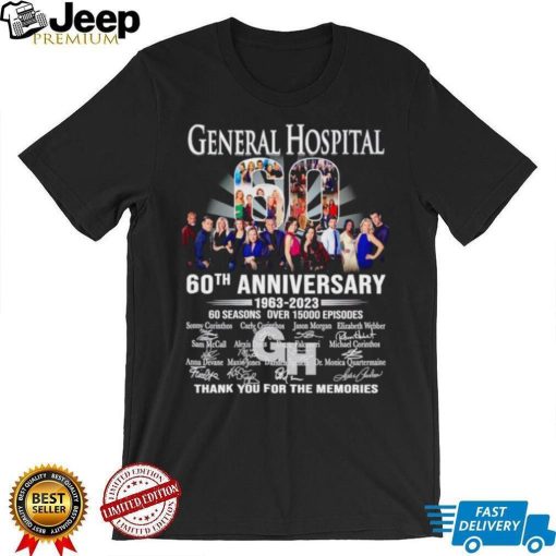 General Hospital 60th anniversary 1963 2023 thank you for the memories shirt