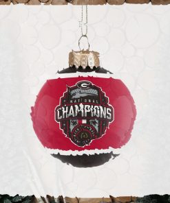 Georgia Bulldogs 2022 Football National Champions Glass Ball Ornament