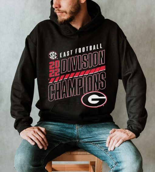 Georgia Bulldogs 2022 SEC East Division Football Champions Slanted Knockout T Shirt