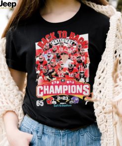 Georgia Bulldogs Back 2 Back CFP National Champions 65 7 TCU Shirt