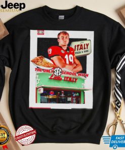 Georgia Bulldogs Brock Bowers Little Italy Pizza and Subs the only school with Little Italy shirt