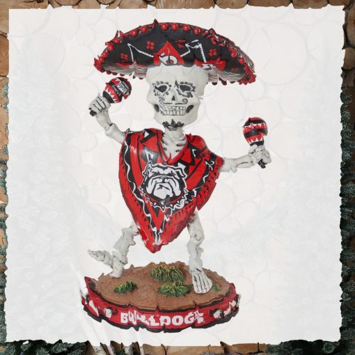 Georgia Bulldogs Calavera Glow in the Dark Bobblehead Ornament