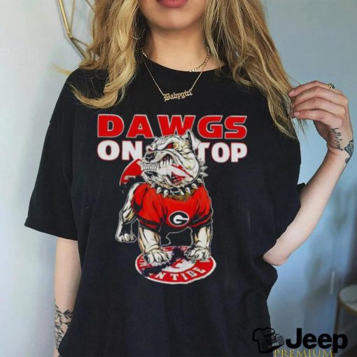 Georgia Bulldogs Dawgs on top mascot shirt