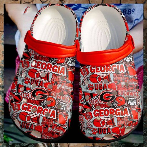 Georgia Bulldogs Football Crocs Clog Shoes