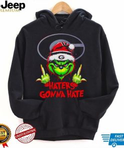 Georgia Bulldogs Grinch middle finger haters gonna hate shirt