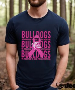 Georgia Bulldogs Mascot We Wear Pink Cancer T shirt