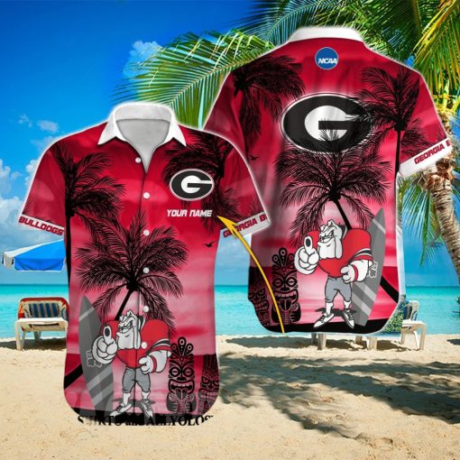 Georgia Bulldogs NCAA Full Printing Classic Hawaiian Button Shirt