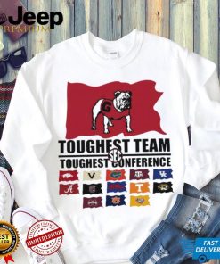 Georgia Bulldogs SEC toughest team toughest conference flags Classic T shirt