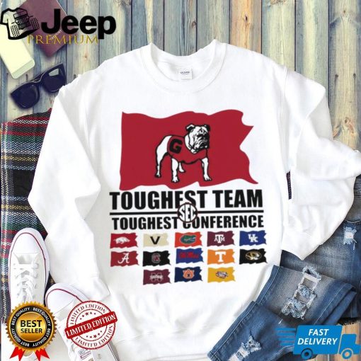 Georgia Bulldogs SEC toughest team toughest conference flags Classic T shirt