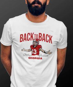 Georgia Bulldogs Stetson Bennett IV back to back signature 2023 shirt