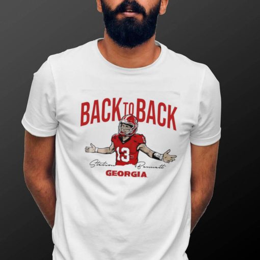 Georgia Bulldogs Stetson Bennett IV back to back signature 2023 shirt