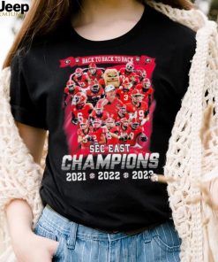 Georgia Bulldogs Team Back To Back To Back Sec East Champions 2021 2022 2023 Shirt