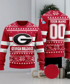 Georgia Bulldogs Ugly Christmas Sweater Custom Name Georgia Bulldogs Gift