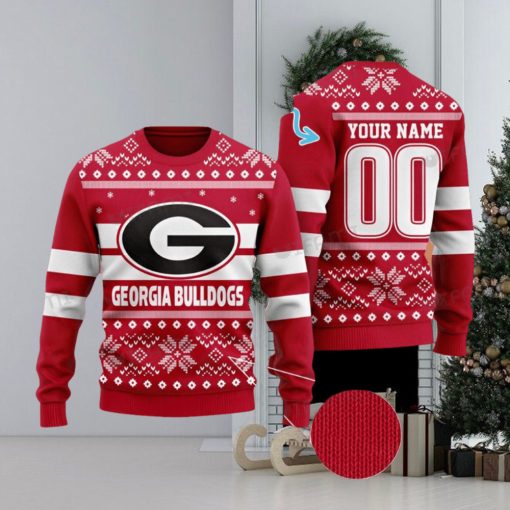 Georgia Bulldogs Ugly Christmas Sweater Custom Name Georgia Bulldogs Gift