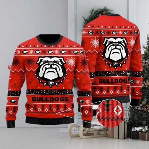 Georgia Bulldogs Ugly Christmas Sweater Mascot GA Football Gift