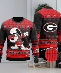 Georgia Bulldogs Ugly Christmas Sweater Snoopy Georgia Bulldogs Gift