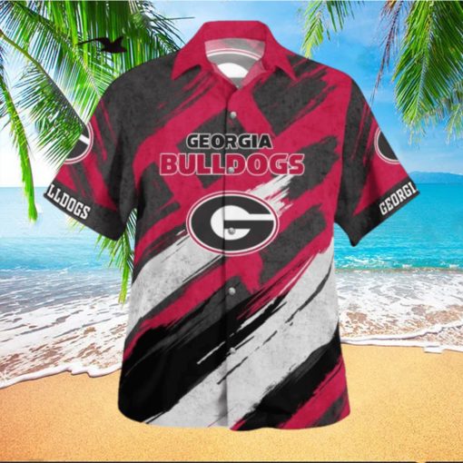 Georgia Bulldogs Vintage Casual 3D Hawaiian Shirt Best For Fans Beach Gift For Men And Women