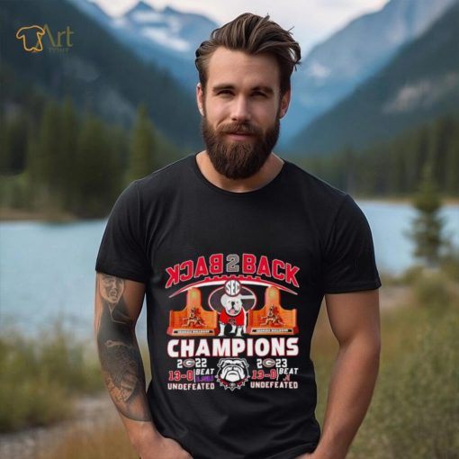 Georgia Bulldogs undefeated back 2 back Champions shirt