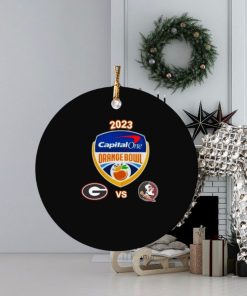 Georgia Bulldogs vs Florida State Seminoles 2023 Capital One Orange Bowl Ornament