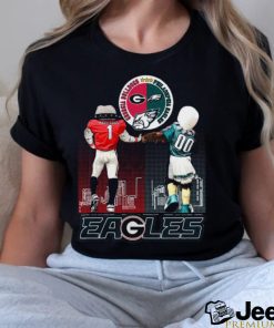 Georgia Eagles Hairy Dawg Georgia Bulldogs and Swoop Philadelphia Eagles shirt