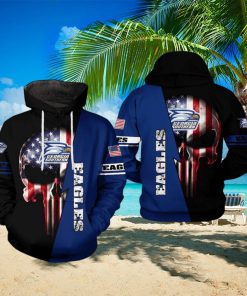 Georgia Southern Eagles NCAA US Flag Skull 3D Printed Hoodie