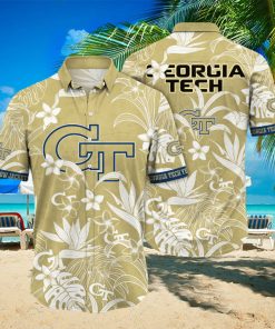 Georgia Tech Yellow Jackets NCAA Hawaiian Shirt Julytime Aloha Shirt