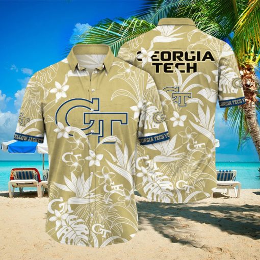 Georgia Tech Yellow Jackets NCAA Hawaiian Shirt Julytime Aloha Shirt