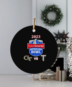 Georgia Tech Yellow Jackets vs Troy Trojans 2023 Birmingham Bowl Ornament