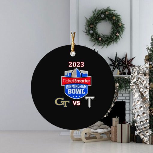 Georgia Tech Yellow Jackets vs Troy Trojans 2023 Birmingham Bowl Ornament