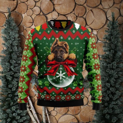 German Shepherd Ornament Christmas Ugly Christmas Sweater 3D Gift Christmas Funny