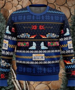 Get Back in Time For Christmas Back to the Future Ugly Christmas Sweater