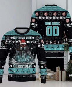 Get Down With Christmas Disturbed Custom Ugly Sweater