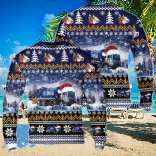 Get Festive With Waste Connections Canada Garbage Truck Christmas Sweater – Unique 3D Gift