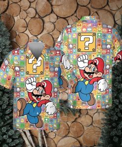 Get Your Game On With A Super Mario And Mushroom Hawaiians Shirt