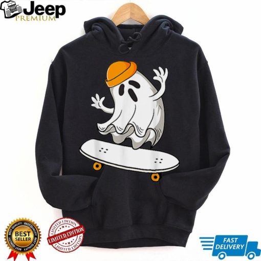 Ghost Skateboarding Halloween Skateboard Shirt Men Boys Kids T Shirt